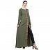 Elegant front open abaya with embroidery work- Jade Green Elegant front open abaya with embroidery work- Jade Green